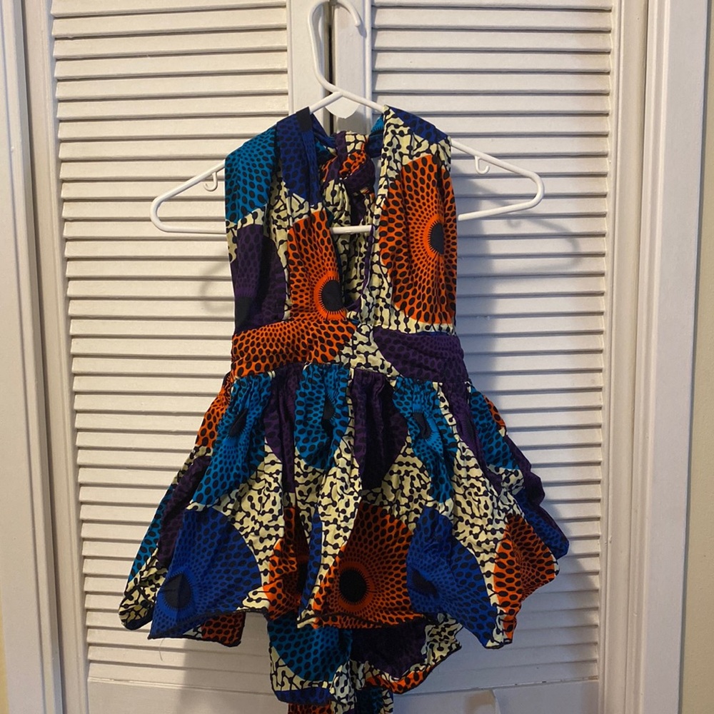 Ofuure African Print Infinity Halter Top
